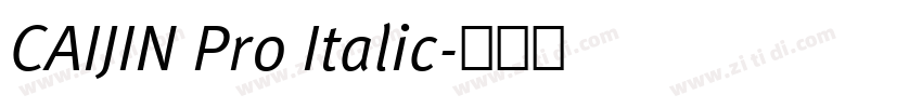 CAIJIN Pro Italic字体转换 CAIJIN Pro Italic字体转换